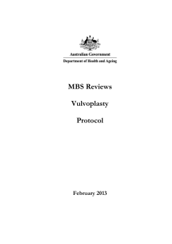 MBS Reviews - Vulvoplasty Protocol