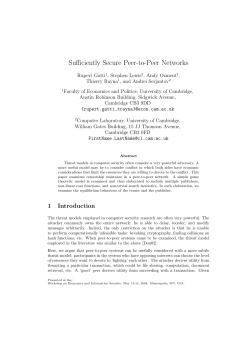 Sufficiently Secure Peer-to