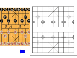 Chinese Chess is played on a large board.
