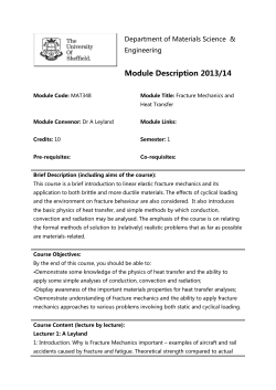 Module Description 2013/14 - The University of Sheffield