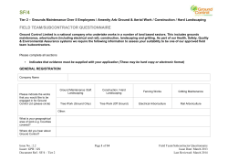 SF4 &ndash; Subcontractor Questionnaire Issue 2.2 Tier 2