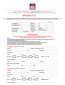 application to let