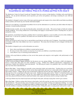 Sexual Behavior and Children