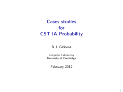 Cases studies for CST IA Probability