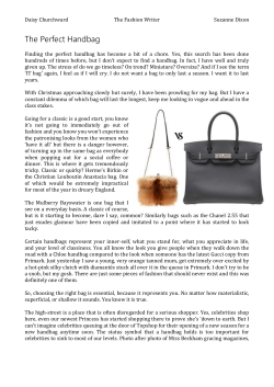 Details Finding the perfect handbag
