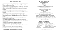 Avon Valley Show Schedule 2016