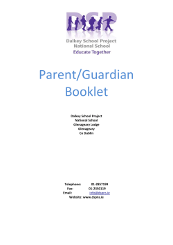 New Parent Booklet January 2017 - Dalkey School Project National