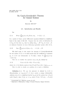 On Cauchy-Kowalevskrs Theorem for General Systems