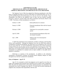 amendments to the - Ohio Supreme Court