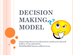 DECISION MAKING MODEL