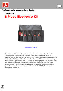 RS Stock No. 182-127 Set containing different hand tools for