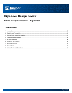 High Level Design Review Service Description Document