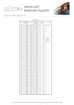 price list parking places