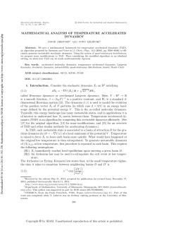 Mathematical Analysis of Temperature Accelerated Dynamics