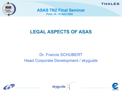 ASAS TN2 Final Seminar Paris, 14