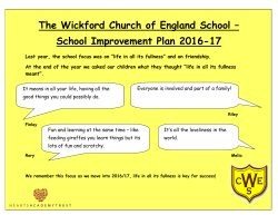 The Wickford Church of England School &ndash; School Improvement Plan