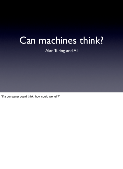 Alan Turing and AI