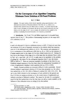 On the Convergence of an Algorithm Computing Minimum