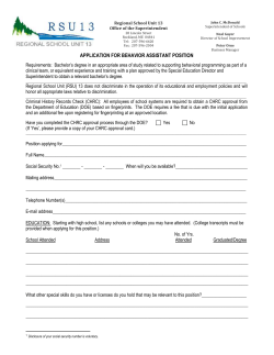 Behavior Assistant