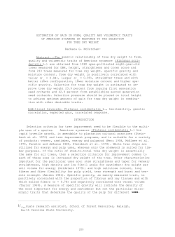 Estimation Of Gain In Form, Quality And Volumetric Traits Of