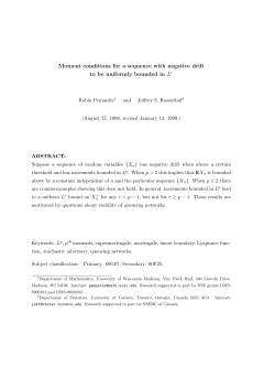 Moment conditions for a sequence with negative drift to be uniformly