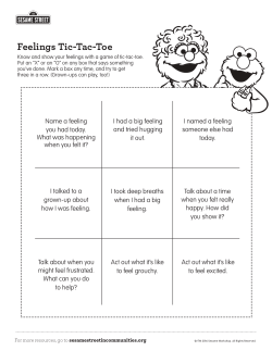 Feelings Tic-Tac-Toe - Sesame Street in Communities