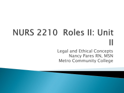 NURS 2210 Roles II: Unit II