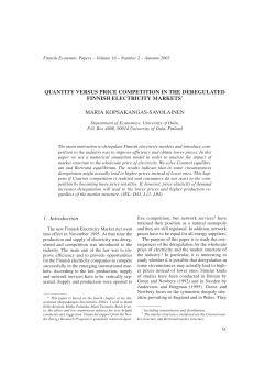 QUANTITY VERSUS PRICE COMPETITION IN THE