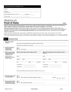 Proof of Claim - United States Courts