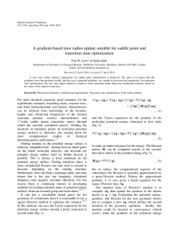 A gradient-based trust radius update suitable for saddle point and