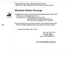 2013 September Show Premium - Tehachapi Mountain Chapter