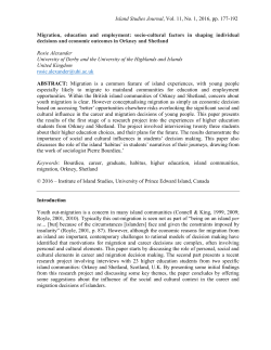 Migration, education and employment