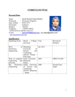 Cognitive Radio Networks - Sudan University of Science and