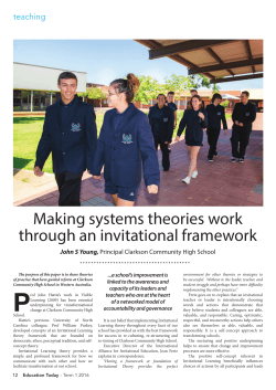 Making systems theories work through an invitational framework