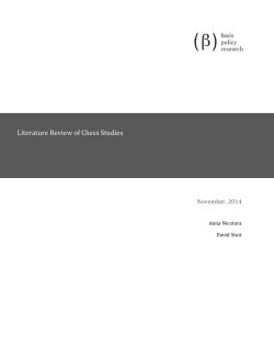 Literature Review of Chess Studies