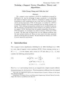 Training ?-Support Vector Classifiers: Theory and Algorithms