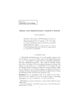 Ideals and sequentially compact spaces