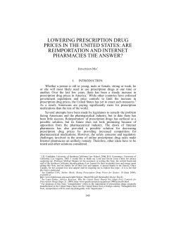 lowering prescription drug prices in the united