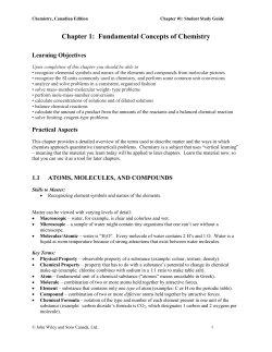 Study Guide * Chapter 1