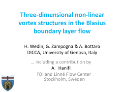 Three dimensional vortex structures in the Blasius boundary