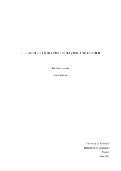 Gender Differences in Helping Behavior