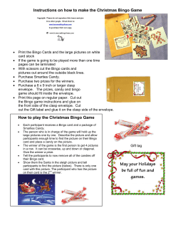 How to play the Christmas Bingo Game Instructions on how to make