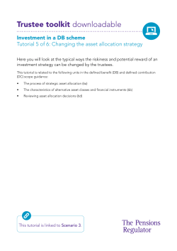 Investment in a DB scheme: Tutorial 5