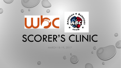 Scorers Clinic - World Barefoot Council