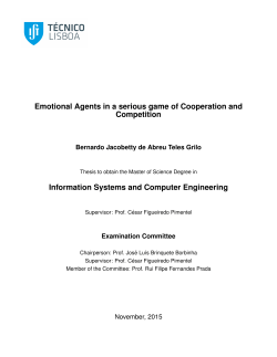 Emotional Agents in a serious game of