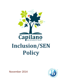 November 2014 The Capilano Elementary