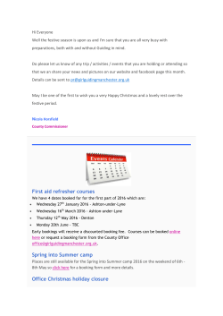 December 2015 Newsletter