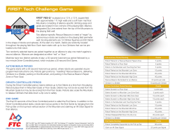 FIRST&reg; Tech Challenge Game - FIRST | For Inspiration and