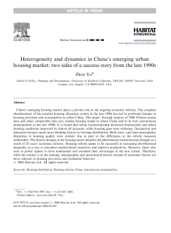Heterogeneity and dynamics in China`s emerging urban housing