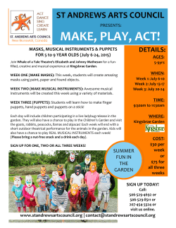 MAKE, PLAY, ACT! - St. Andrews Arts Council